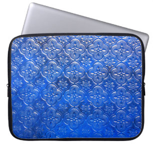 Capa Para Notebook Vidro azul com padrão de padrões, vidro, abstrato,