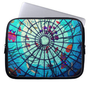 Capa Para Notebook Vidro congelado oceanos tropicais vida marinha