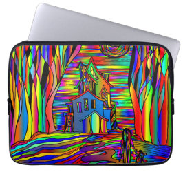 Capa Para Notebook Vidro De Mancha Abstrato, Assustador,