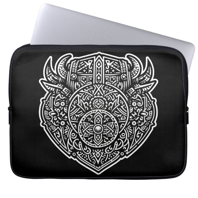 Capa Para Notebook Viking Warrior Shield (Frente)