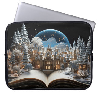 Capa Para Notebook Vila Snow-Globe, Livro de Natal