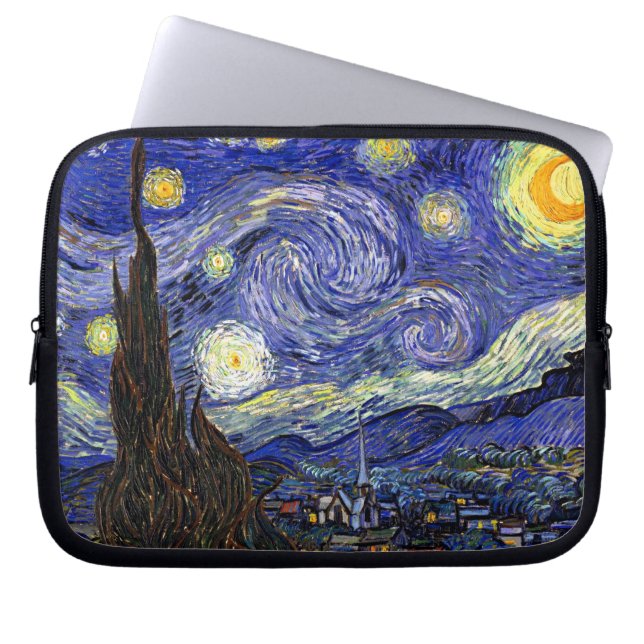 Capa Para Notebook Vincent Van Gogh - A Noite Estrelada Arte Fina (Frente)