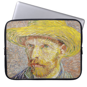 Capa Para Notebook Vincent van Gogh - Autorretrato com Chapéu de Palh
