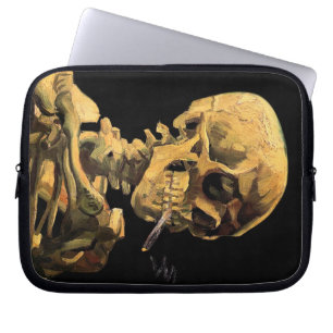 Capa Para Notebook Vincent Van Gogh - Caveira Com Cigarro Aceso