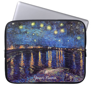 Capa Para Notebook Vincent van Gogh, Noite Estrelada sobre o Ródano