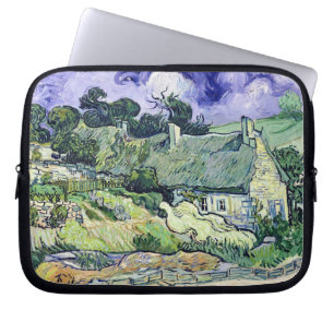 Capa Para Notebook Vincent van Gogh Thatched casas de campo em