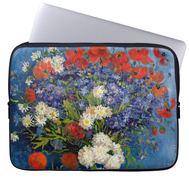Capa Para Notebook Vincent van Gogh - Vase com Cornflower e Poppies (Frente)