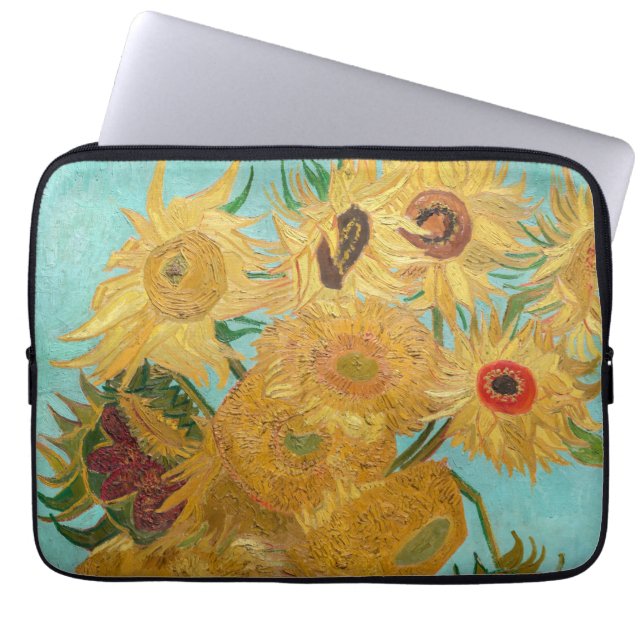 Capa Para Notebook Vincent Van Gogh - Vase com Doze Girassóis (Frente)