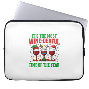 Capa Para Notebook Vinho de Natal Vermelho Maravilhoso Design
