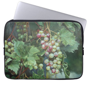 Capa Para Notebook Vinho de Uvas Realista com Folhas - Belas Artes