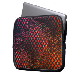 Capa Para Notebook Vinho tinto desenhado que parece tanga de juta