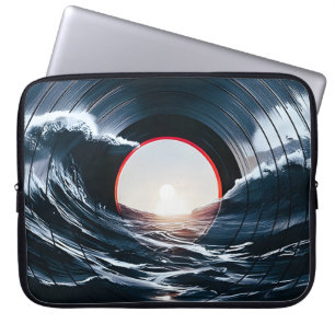 Capa Para Notebook Vinil Vintage Onda Surf Música Retro Oceano