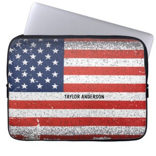 Capa Para Notebook Vintage American Flag