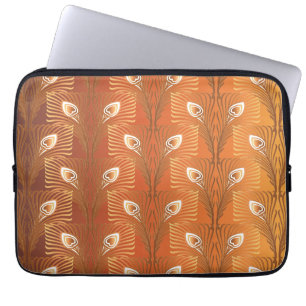 Capa Para Notebook Vintage art deco gold paciock