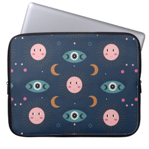 Capa Para Notebook vintage baby boho sem descontinuidades. Hippie chi