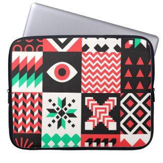 Capa Para Notebook Vintage Block Shapes Abstrato Fundo.