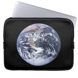 Capa Para Notebook Vintage Blue Marble Earth Photo Black