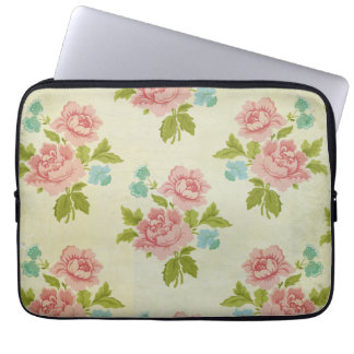 Capa Para Notebook Vintage Chic Rosa Flores Bolsa de laptop Floral