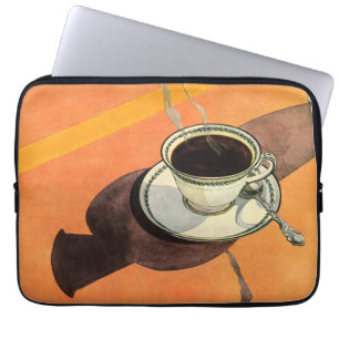 Capa Para Notebook Vintage Cup, Saucer, Spoon, Dinheiro Retro
