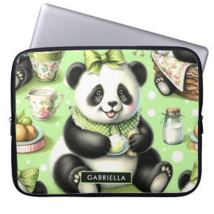 Capa Para Notebook Vintage Cute Baby Panda