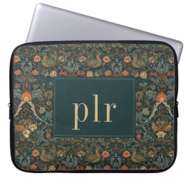 Capa Para Notebook Vintage Dark Floral William Morris Monograma
