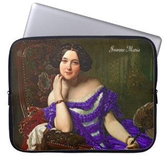 Capa Para Notebook Vintage Elegante Vestida Violeta Azul