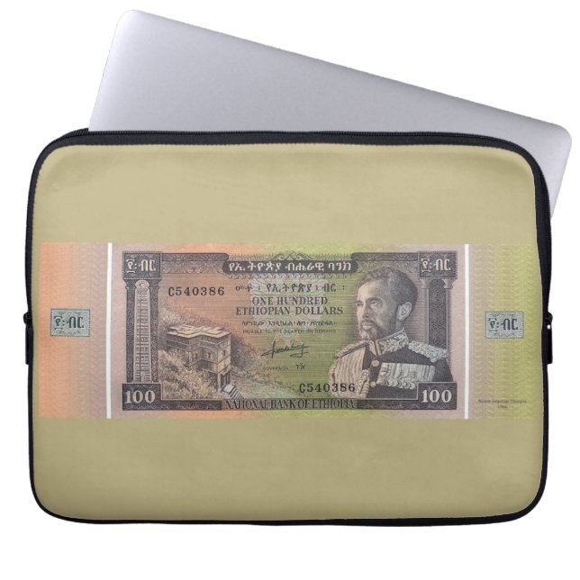 Capa Para Notebook Vintage Ethiopian Birr Banknote (Frente)