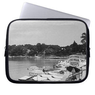 Capa Para Notebook Vintage França Nice Antibes Praia de Garoupe Mous