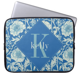 Capa Para Notebook Vintage French Blue William Morris Monograma