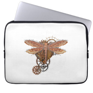 Capa Para Notebook Vintage Gears Homens Góticos do Dragonfly T Shirt