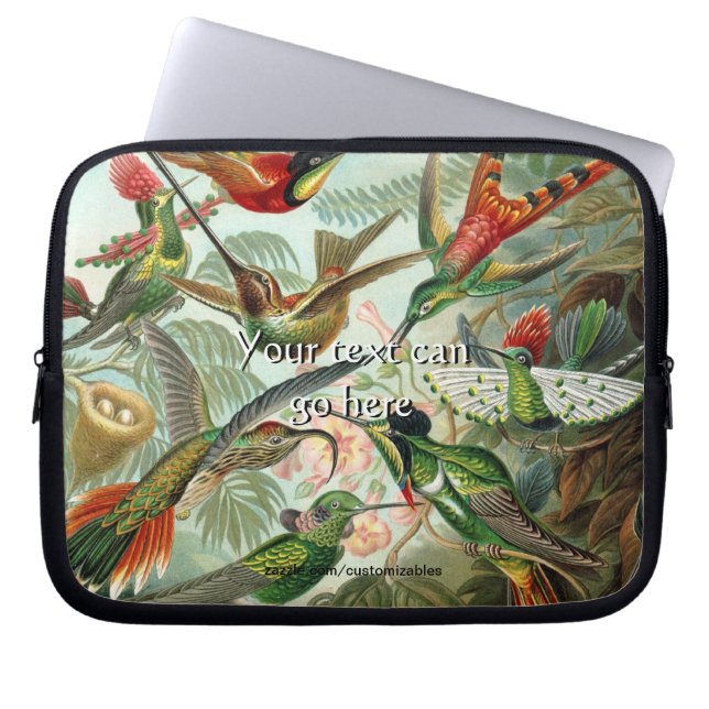 Capa Para Notebook Vintage Hummingbird (Frente)