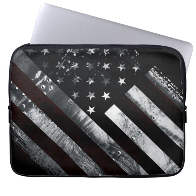 Capa Para Notebook Vintage Industrial American Flag (Frente)