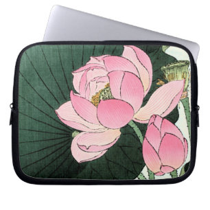Capa Para Notebook Vintage Japonês Fine Art - Pink Lotus Flower