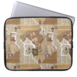 Capa Para Notebook Vintage Junk Journal Ephemera Laptop Sleeve