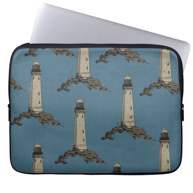Capa Para Notebook Vintage lighthouse pattern (Frente)