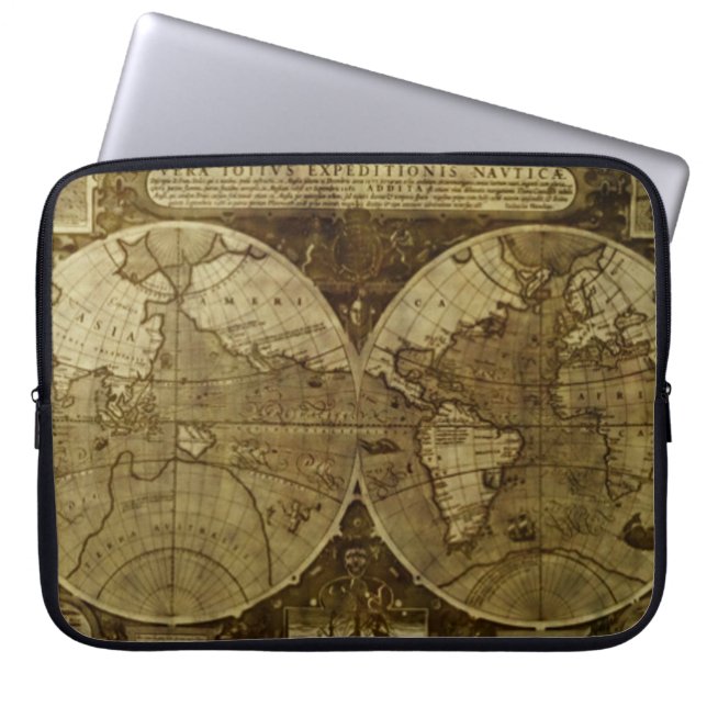 Capa Para Notebook Vintage mapas do velho mundo (Frente)