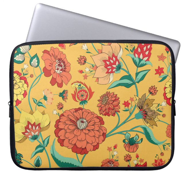 Capa Para Notebook Vintage Paisley Floral Garden (Frente)