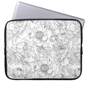 Capa Para Notebook Vintage Peony Floral Pattern