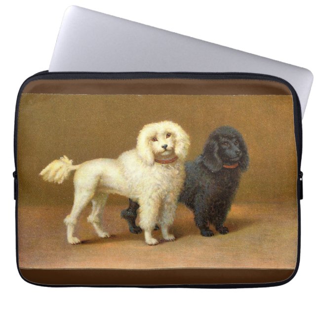 Capa Para Notebook Vintage Poodles Eletrônicos Bag (Frente)