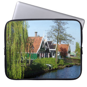 Capa Para Notebook Vintage Red Green Zaanse Schans Dutch Timber House