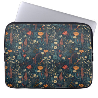 Capa Para Notebook Vintage, retro, floral, campo de flores silvestres