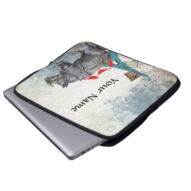 Capa Para Notebook Vintage rhino (Frente Inferior)