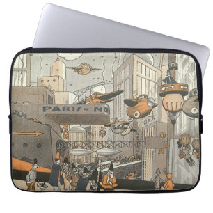 Capa Para Notebook Vintage Science Fiction Urban Paris, Steam Punk