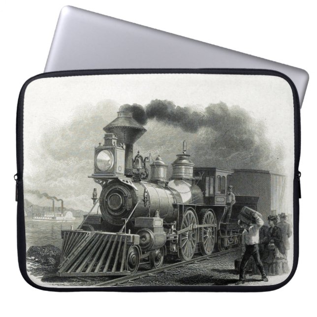 Capa Para Notebook Vintage Steam Train (Frente)