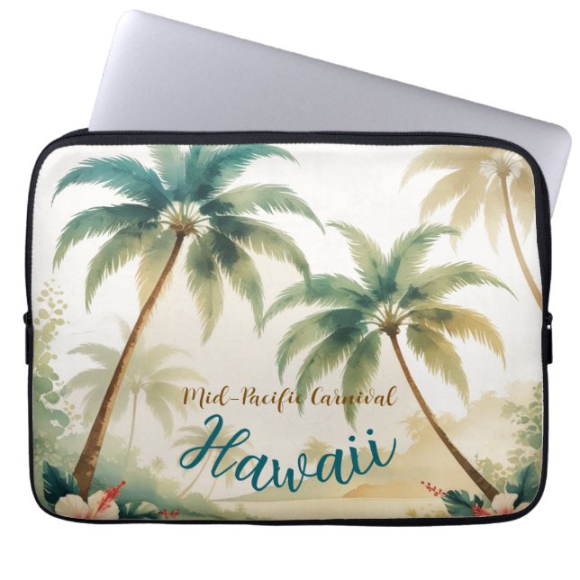 Capa Para Notebook Vintage Style Havaiano Viagem Honolulu (Frente)