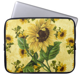 Capa Para Notebook Vintage Sunflower