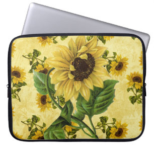 Capa Para Notebook Vintage Sunflower