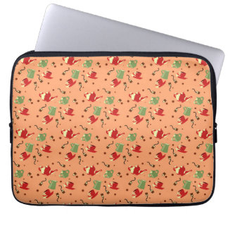 Capa Para Notebook "Vintage Tea Party Patterno - Whimsical Teapoes, C