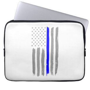 Capa Para Notebook Vintage Thin Blue Line Shirt Polícia apoia EUA Fl