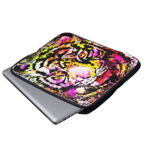Capa Para Notebook Vintage Tiger - Big Cats - Wildlife - Retro Tiger
